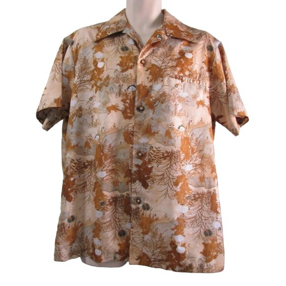 Liberty House of Hawaii Polyester Disco Era Vintage Polyester Shirt Men's XL EUC - Picture 1 of 16